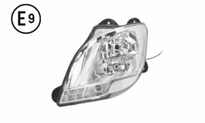 FARO SINISTRO ELETTRICO SENZA MOTORE SENZA LAMPADINA (H7-H1-PY21W-LED) OMOLOGATO E9