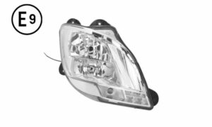 FARO DESTRO ELETTRICO SENZA MOTORE SENZA LAMPADINA (H7-H1-PY21W-LED) OMOLOGATO E9