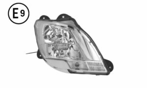 FARO DESTRO MANUALE SENZA LAMPADINA (H7-H1-PY21W-LED) OMOLOGATO E9