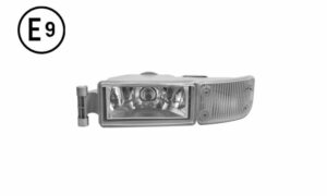FARO FENDINEBBIA SINISTRO CON FRECCIA BIANCA SENZA LAMPADINA (H4) OMOLOGATO E9