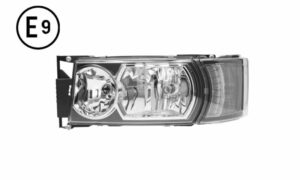 FARO SINISTRO MANUALE ALOGENO LUCE DIURNA BASE NERA SENZA LAMPADINA (LED-H1-H21W-H7) OMOLOGATO E9