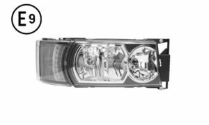 FARO DESTRO MANUALE ALOGENO LUCE DIURNA BASE NERA SENZA LAMPADINA (LED-H1-H21W-H7) OMOLOGATO E9
