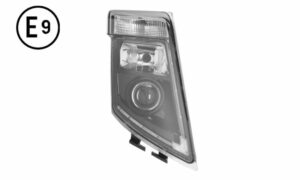 FARO DESTRO MANUALE HID BASE NERA SENZA LAMPADINA (H7-D2S-PY21W-LED) OMOLOGATO E9