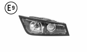 FARO FENDINEBBIA DESTRO BASE NERA CON LUCE SUPPLEMENTARE SENZA LAMPADINA (H3-H7) OMOLOGATO E9
