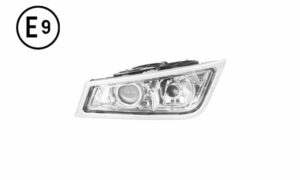 FARO FENDINEBBIA SINISTRO BASE CROMATA CON LUCE SUPPLEMENTARE SENZA LAMPADINA (H3-H7) OMOLOGATO E9