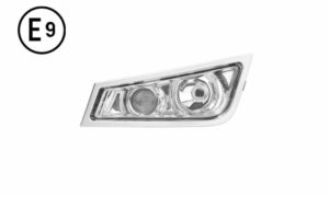 FARO FENDINEBBIA SINISTRO BASE CROMATA CON LUCE PROFONDITA SENZA LAMPADINA (H3-H3) OMOLOGATO E9
