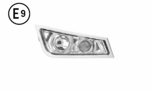 FARO FENDINEBBIA DESTRO BASE CROMATA CON LUCE PROFONDITA SENZA LAMPADINA (H3-H3) OMOLOGATO E9