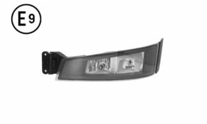 FARO FENDINEBBIA SINISTRO BASE NERA CORNICE NERA CON LUCE PROFONDITA SENZA LAMPADINA (H7-H1) OMOLOGATO E9