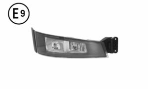 FARO FENDINEBBIA DESTRO BASE NERA CORNICE NERA CON LUCE PROFONDITA SENZA LAMPADINA (H7-H1) OMOLOGATO E9.