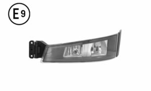 FARO FENDINEBBIA SINISTRO BASE NERA CORNICE NERA CON LUCE SUPPLEMENTARE SENZA LAMPADINA (H7-H1) OMOLOGATO E9.