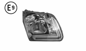 FARO DESTRO MANUALE-ELETTRICO (LED-H4-LHD) OMOLOGATO E9