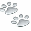 Emblema 3D cromato - Bear paw