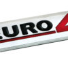 Emblema Antinquinamento 3D cromato - 100x25 mm - Euro 4