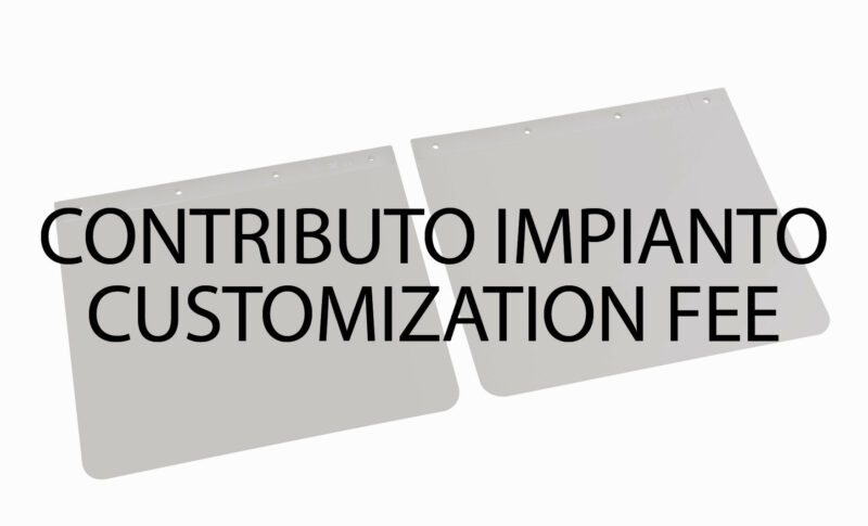 Contributo impianto per personalizzazione coppie paraspruzzi (ogni ristampa)