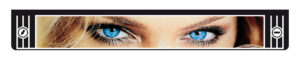 Paraspruzzi lungo in pvc, superficie liscia - 240x35 cm - Nero - Occhi