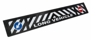 Paraspruzzo lungo in pvc, segnaletica in rilievo - 240x35 cm - Nero - Long Vehicle - immagine 2