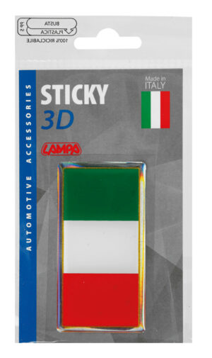 Sticky 3D - Tricolore Italia classico, 1 pz - 78x40 mm - immagine 2