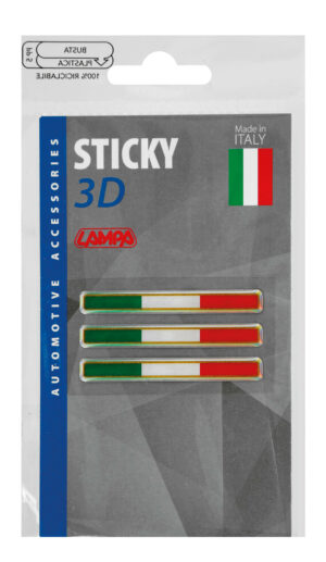Sticky 3D - Tricolore Italia, 3 pz - 55x8 mm - immagine 2