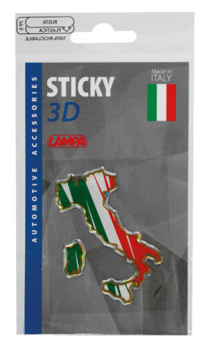 Sticky 3D - Stivale tricolore Italia, 1 pz - 35x66 mm - immagine 2
