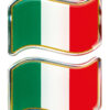 Sticky 3D - Bandiera Italia al vento, 2 pz - 40x27 mm