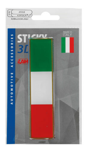 Sticky 3D - Tricolore Italia lungo classico, 1 pz - 110x27 mm - immagine 2