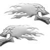 Emblema 3D cromato - 2 Skulls