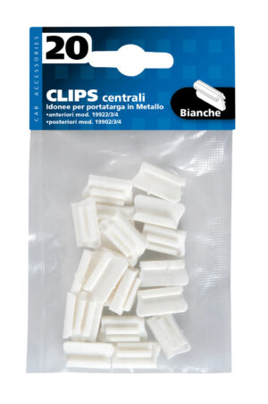 Set 20 clips centrali - Bianco - immagine 4