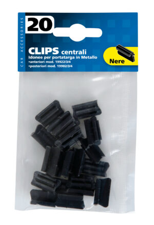 Set 20 clips centrali - Nero - immagine 3