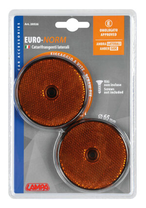 Catarifrangenti rotondi - Ø 65 mm - Arancio - immagine 2