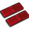 Euro-Norm, catarifrangenti rettangolari - 90x35 mm - Rosso