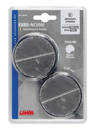 Euro-Norm, catarifrangenti rotondi - Ø 65 mm - Bianco - immagine 2