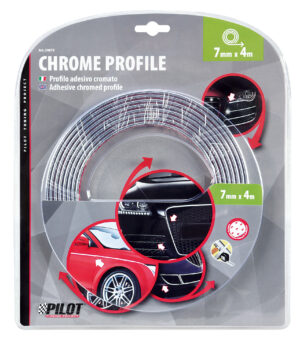 Profilo adesivo cromato - 4 m - 7 mm - immagine 2
