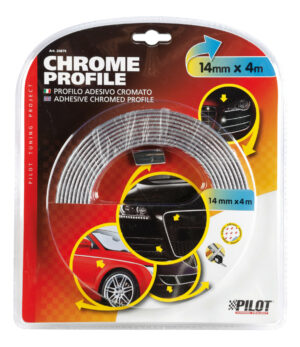 Profilo adesivo cromato - 4 m - 14 mm - immagine 2