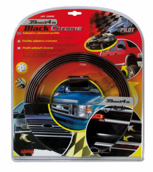 Profilo adesivo cromato nero - 4 m - 39 mm - immagine 3