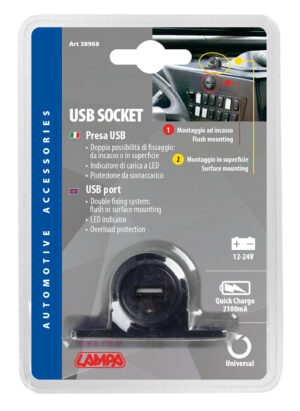 Presa USB, 2100mA, 12/24V - immagine 4