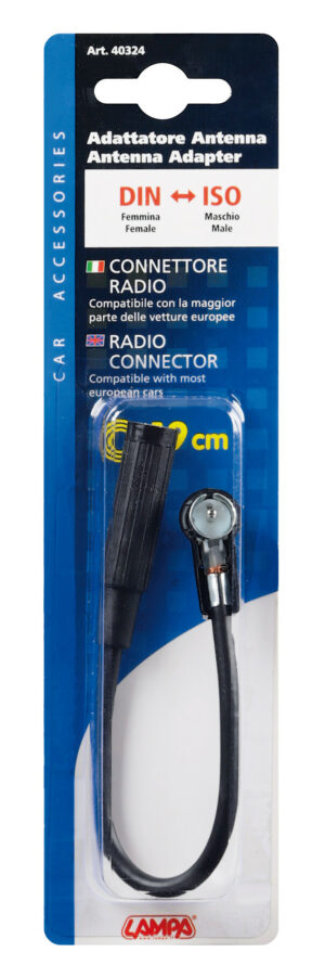 Adattatore antenna DIN femmina>ISO maschio - 19 cm - immagine 2