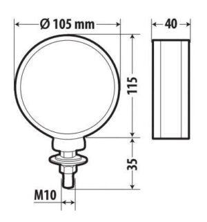 Loki-Led, luce ingombro 14 Led, doppia funzione, 12/24V - Rosso/Arancio - immagine 5