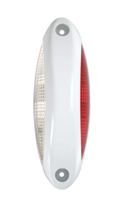 Luce supplementare a 4 Led bianco/rosso, 9/32V - Scocca bianco