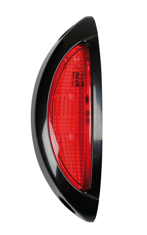 Luce supplementare a 4 Led bianco/rosso, 9/32V - Scocca nero - immagine 2