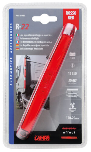 Luce ingombro a 13 Led, 9/32V - Rosso - immagine 5
