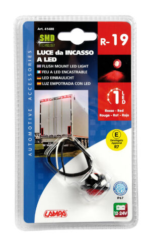 Luce da incasso a Led, 12/24V - Rosso - immagine 4