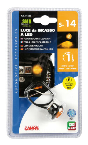 Luce da incasso a Led, 12/24V - Arancio - immagine 4