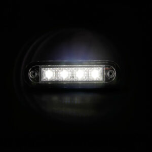 Luce a 4 led, montaggio ad incasso, 12/24V - Bianco - immagine 3