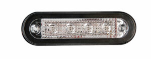 Luce a 4 led, montaggio ad incasso, 12/24V - Bianco - immagine 2