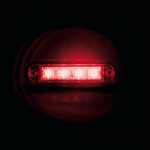Luce a 4 led, montaggio ad incasso, 12/24V - Rosso - immagine 2