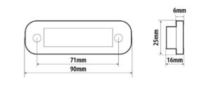 Luce a 4 led, montaggio ad incasso, 12/24V - Arancio - immagine 3