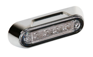 Luce a 4 led, montaggio superficie, 12/24V - Bianco