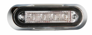 Luce a 4 led, montaggio superficie, 12/24V - Bianco - immagine 2