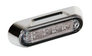 Luce a 4 led, montaggio superficie, 12/24V - Rosso