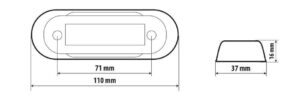 Luce a 4 led, montaggio superficie, 12/24V - Verde - immagine 2